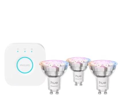 Inteligentna żarówka Philips Hue Essential White and color ambiance 3xŻarówka GU10+Hue Bridge